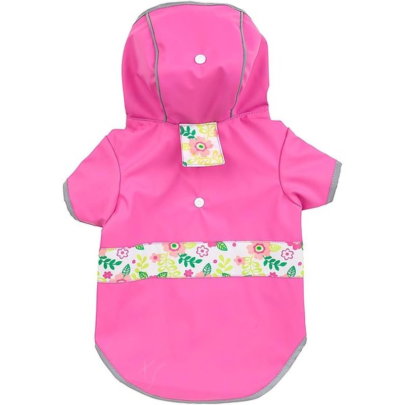 Petco Reversible Pink Dog Raincoat X Small 9" 11" Neck To Tail (each