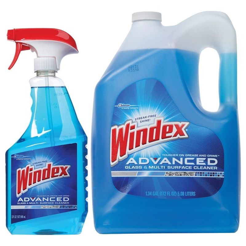 Windex Advanced Glass Window Cleaner With Refill