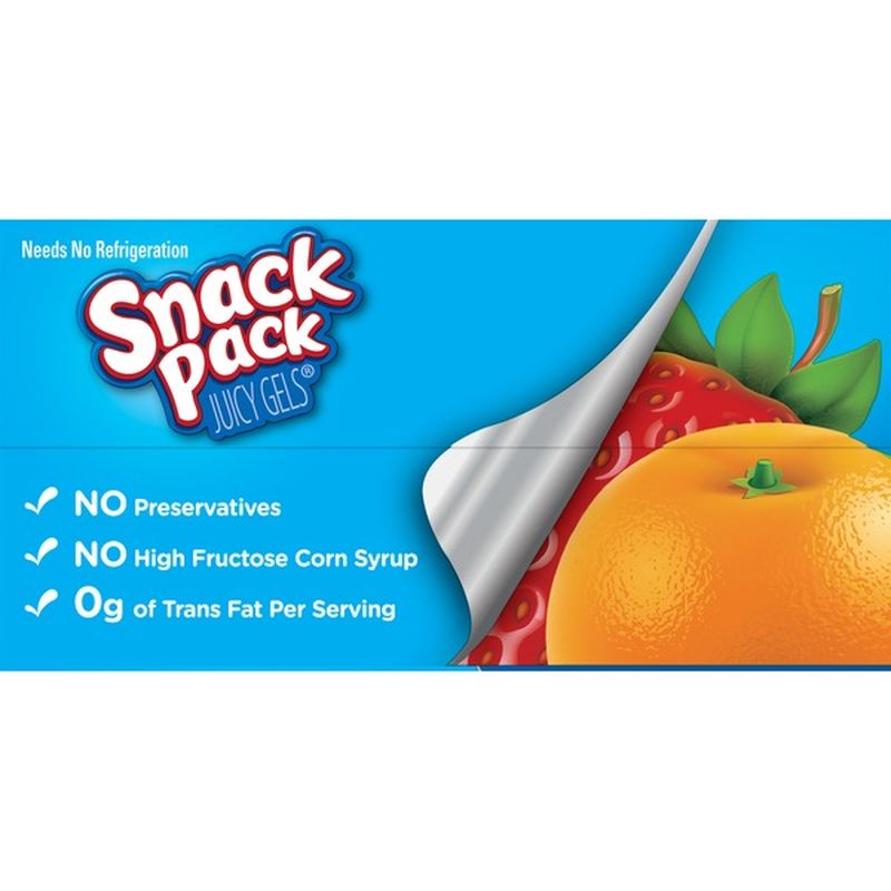 Snack Pack Sugar Free Gel Strawberry And Orange (3.25 oz) - Instacart