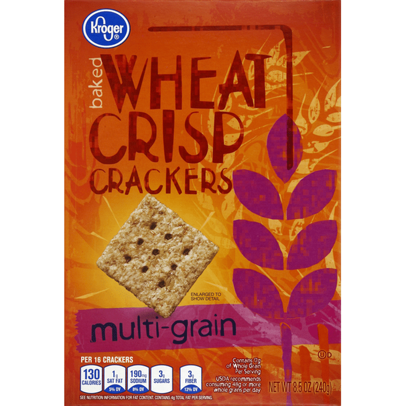 Kroger Crackers, Wheat Crisp, Baked, Multi-Grain (8.5 oz) - Instacart