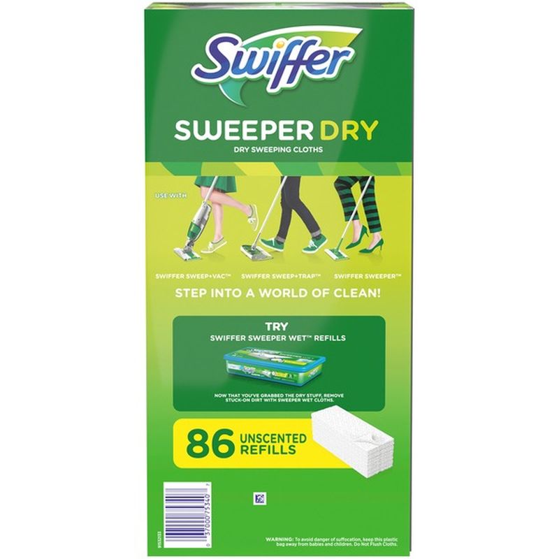 Swiffer Sweeper Dry Sweeping Pad, Multi Surface Refills for Dusters (86 ct) from Costco Instacart