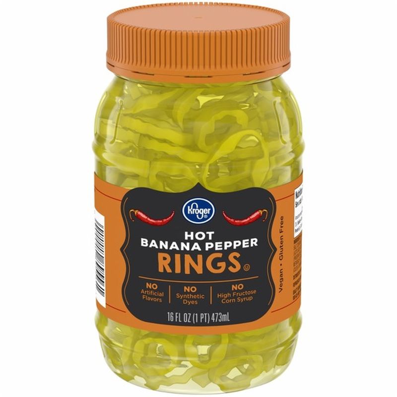 Kroger Hot Banana Pepper Rings (16 fl oz) Instacart