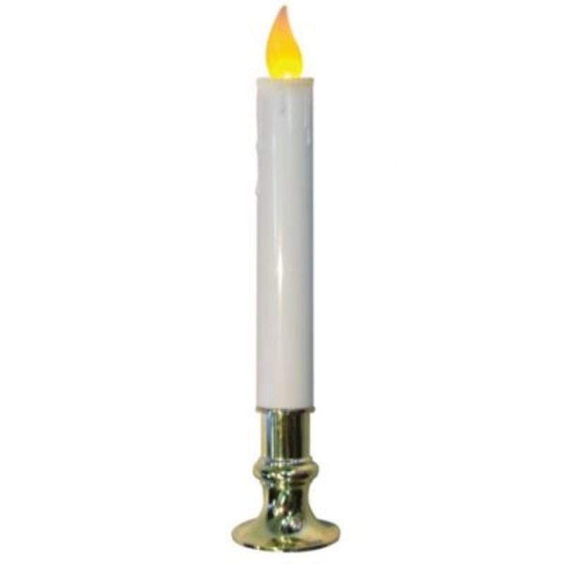 Brite Star 9 Inches White LED Candle Lamp With Timer