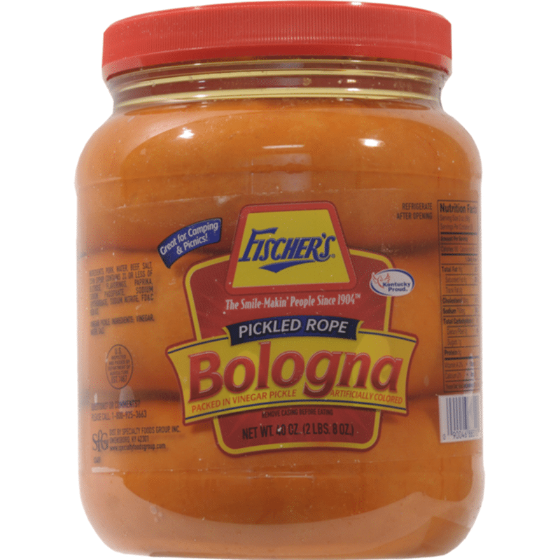 Fischer S Pickled Rope Bologna Packed In Vinegar Pickle 40 Oz