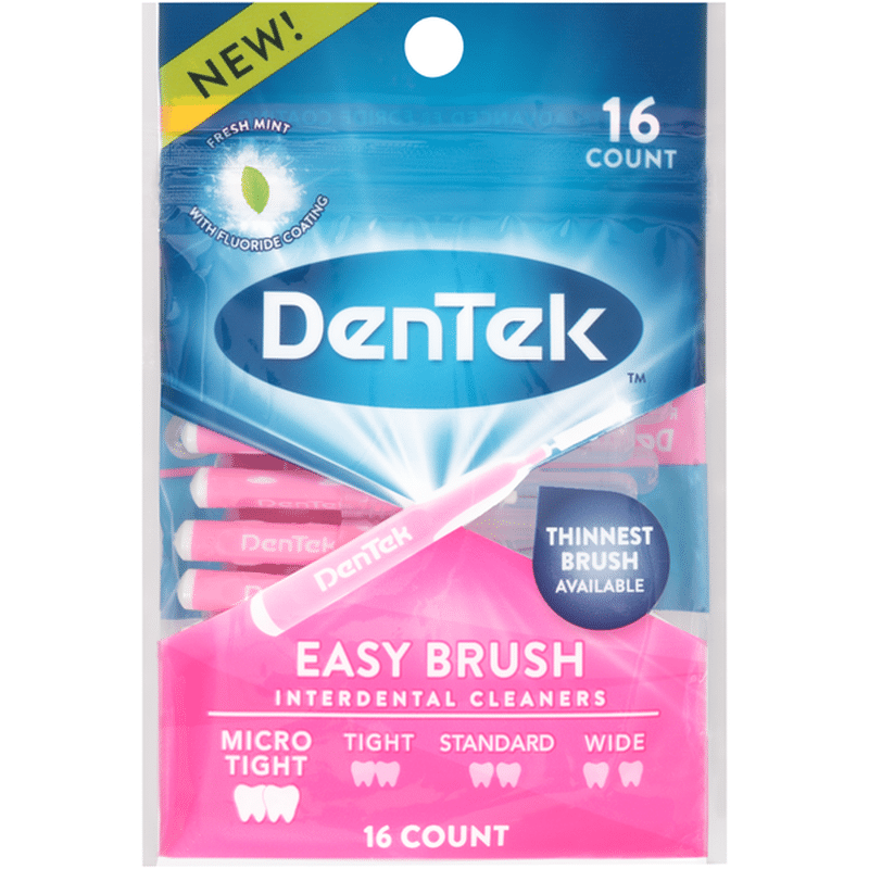 DenTek Easy Brush Fresh Mint Micro Tight Interdental Cleaners (16 each