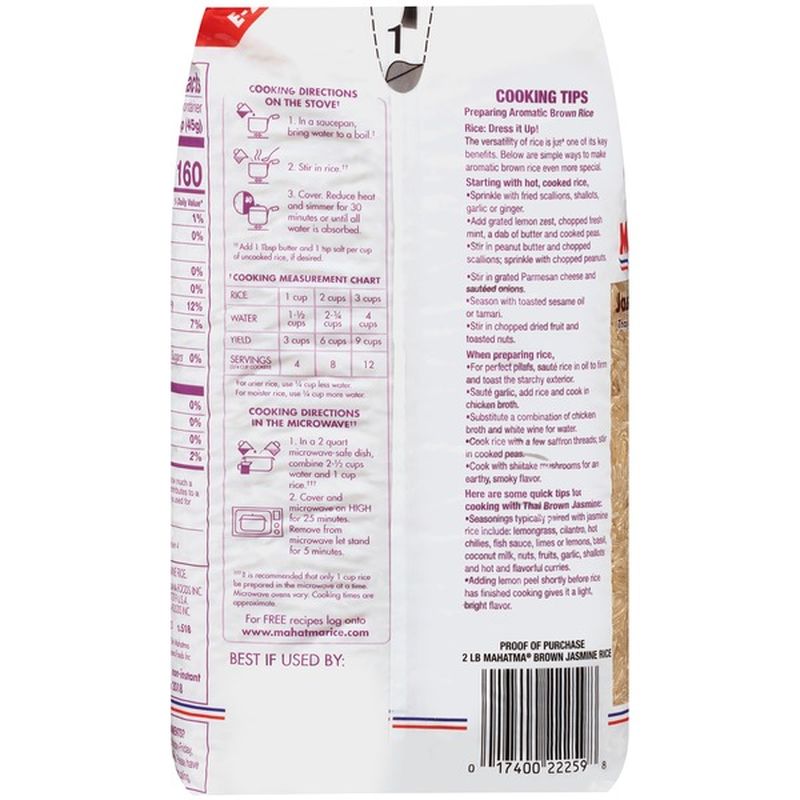 Mahatma Jasmine Brown Rice (2 lb) Instacart