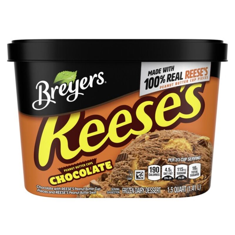 Breyers Frozen Dairy Dessert Reeses Chocolate 48 Oz Instacart