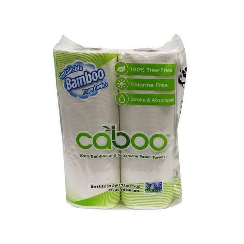 Caboo Sustainable Bamboo Paper Towels (2 ct) - Instacart