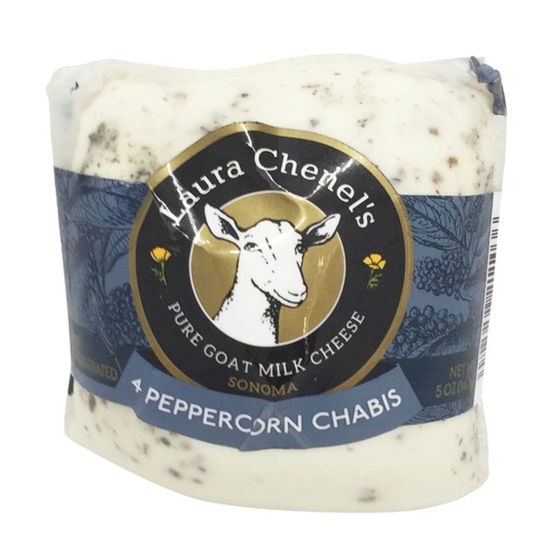 Laura Chenel Four Peppercorn Fresh Goat Cheese Chabis (5 oz) Instacart