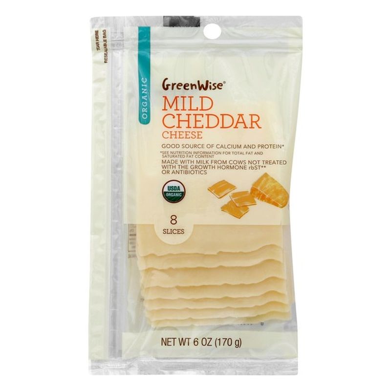 GreenWise Sliced Organic Cheddar Cheese (6 each) Instacart