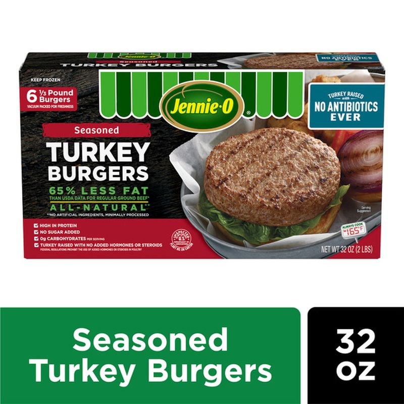 JennieO Seasoned 1/3 lb. Turkey Burgers (32 oz) Instacart