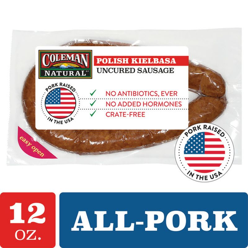 Coleman Uncured Sausage, Polish Kielbasa (0.75 lb) Instacart