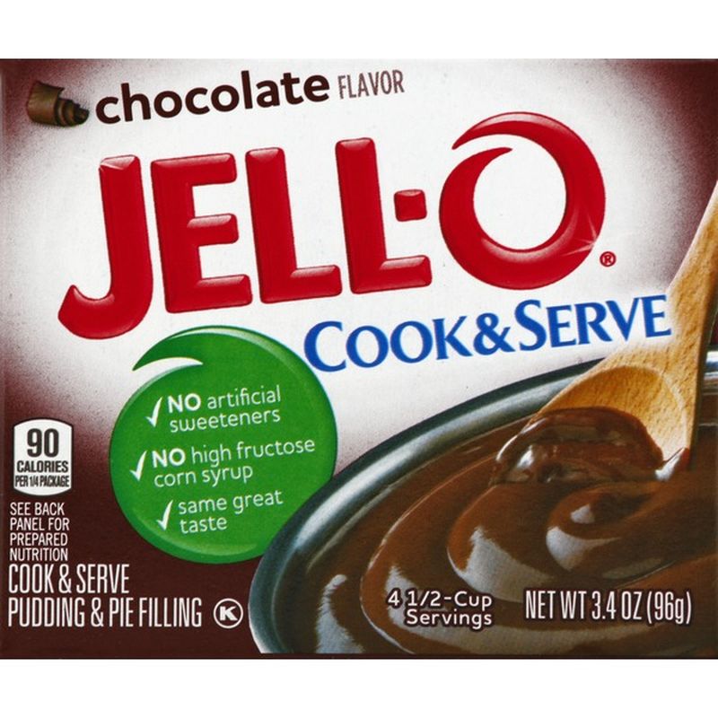 Jell-O Cook & Serve Chocolate Pudding & Pie Filling (3.4 oz) - Instacart