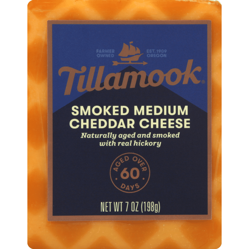 Tillamook Smoked Medium Cheddar Cheese (7 oz) - Instacart