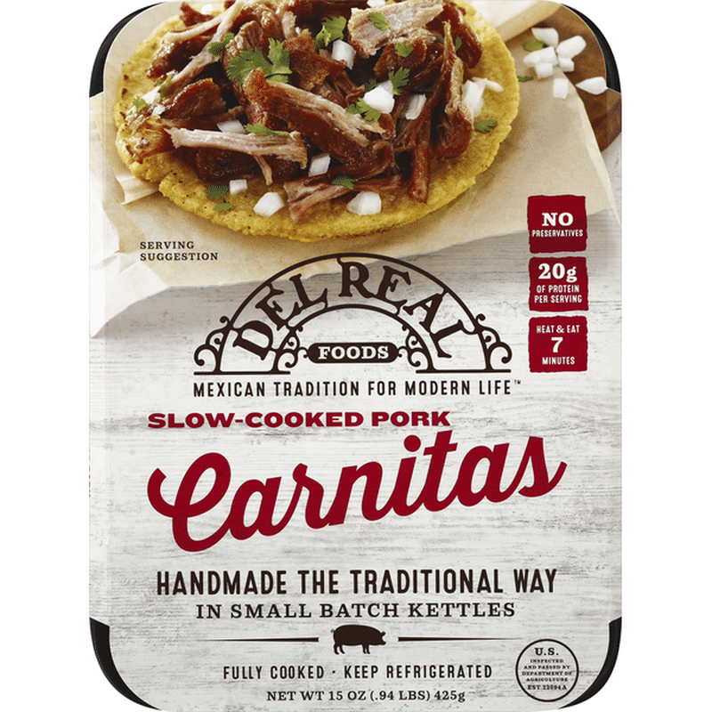 Del Real Slow-Cooked Pork Carnitas (16 oz) - Instacart