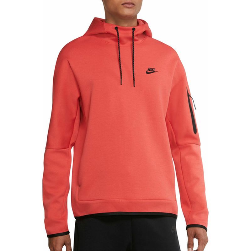 Nike Men's Sportswear Tech Fleece Pullover - Lobster & Black - XXL (XXL ...