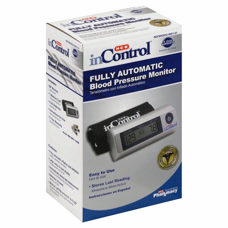 H-E-B In Control Fully Automatic Blood Pressure Monitor