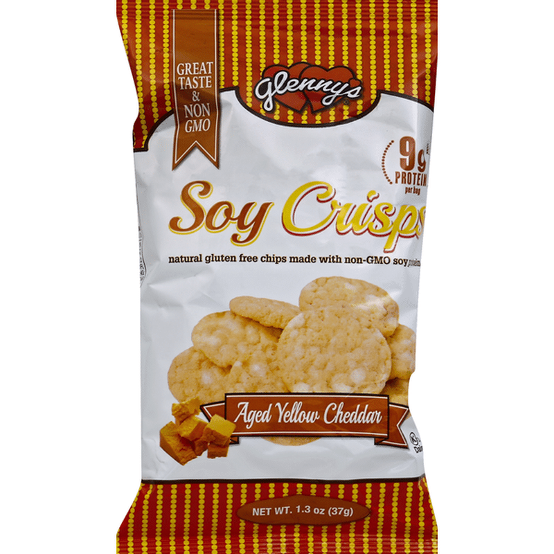 Glenny's Soy Crisps, Aged Yellow Cheddar (1.3 oz) Instacart