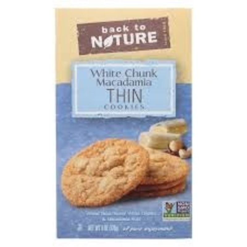 Back to Nature White Chunk Macadamia Thin Cookies