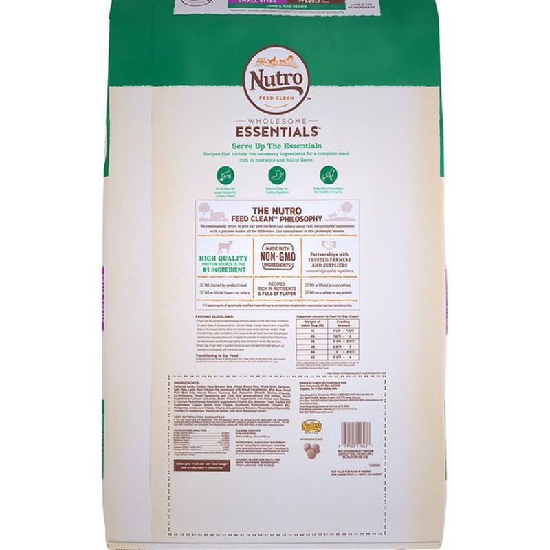 nutro wholesome essentials small bites adult lamb & rice dry dog food