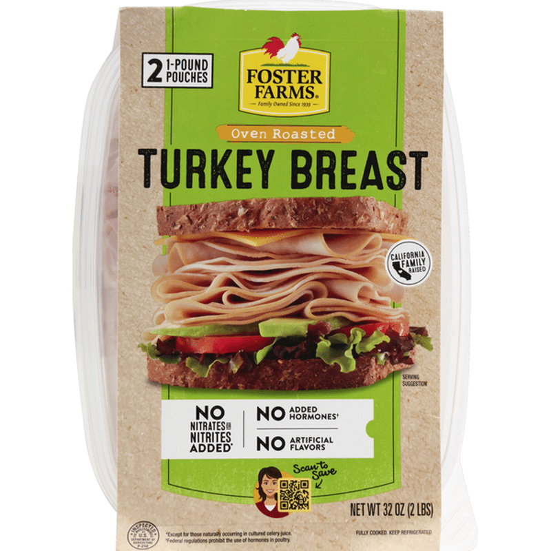 Foster Farms Turkey Breast, Oven Roasted (32 oz) Instacart
