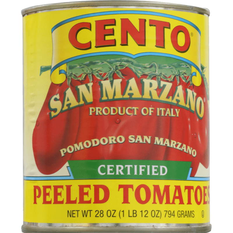 Cento San Marzano Whole Peeled Tomatoes with Basil Leaf, Certified (28