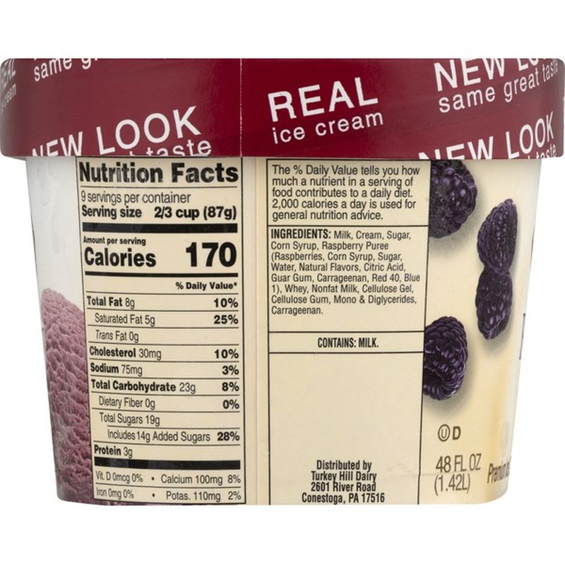 Turkey Hill Premium Ice Cream, Black Raspberry (48 oz) Instacart