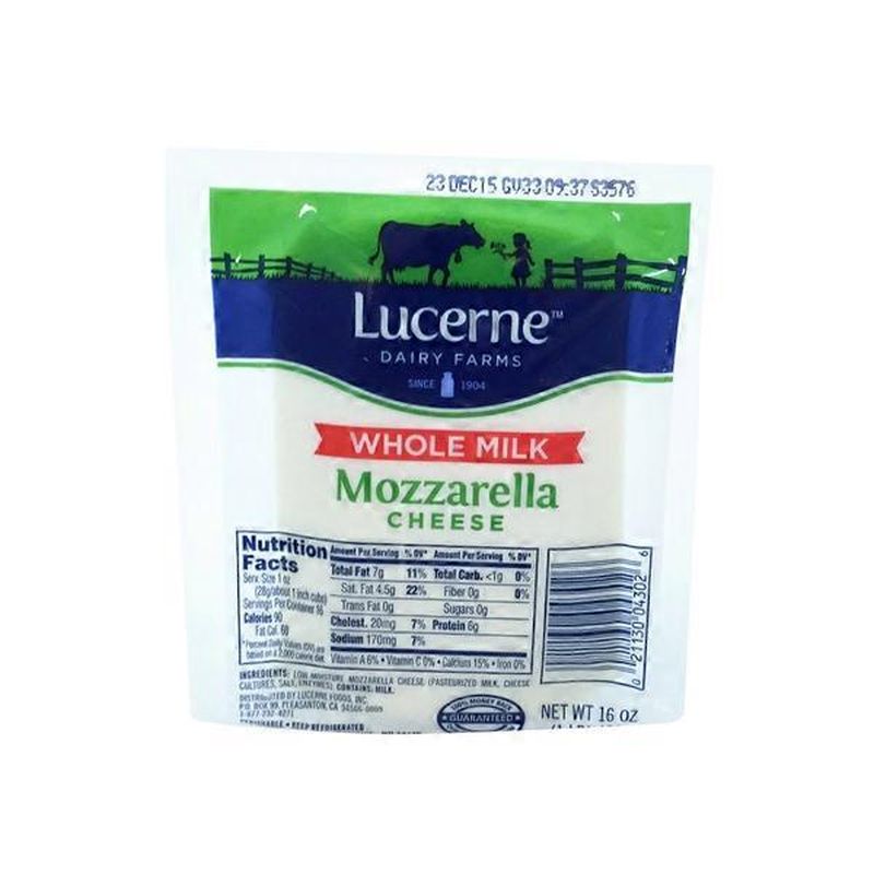 Lucerne Dairy Farms Mozzarella Low-moisture Cheese (16 Oz) - Instacart