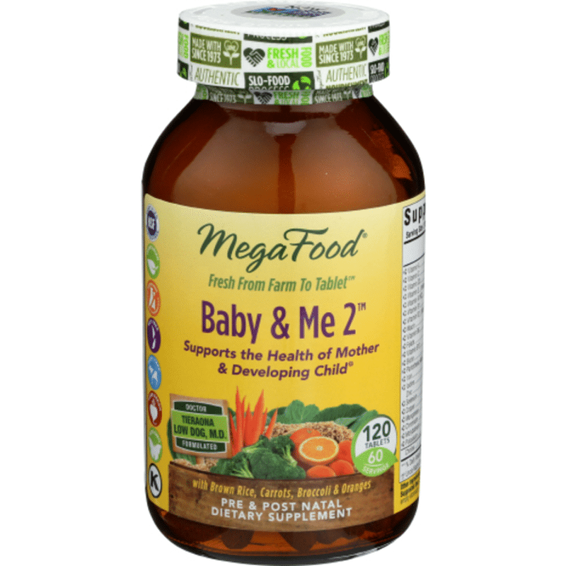 MegaFood Baby & Me 2 Prenatal Multi (120 ct) - Instacart