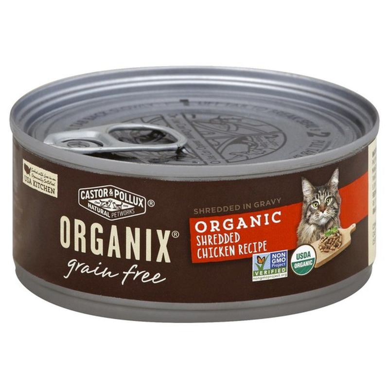 Organix Cat Food, Grain Free, Organic, Shredded Chicken Recipe (5.5 oz