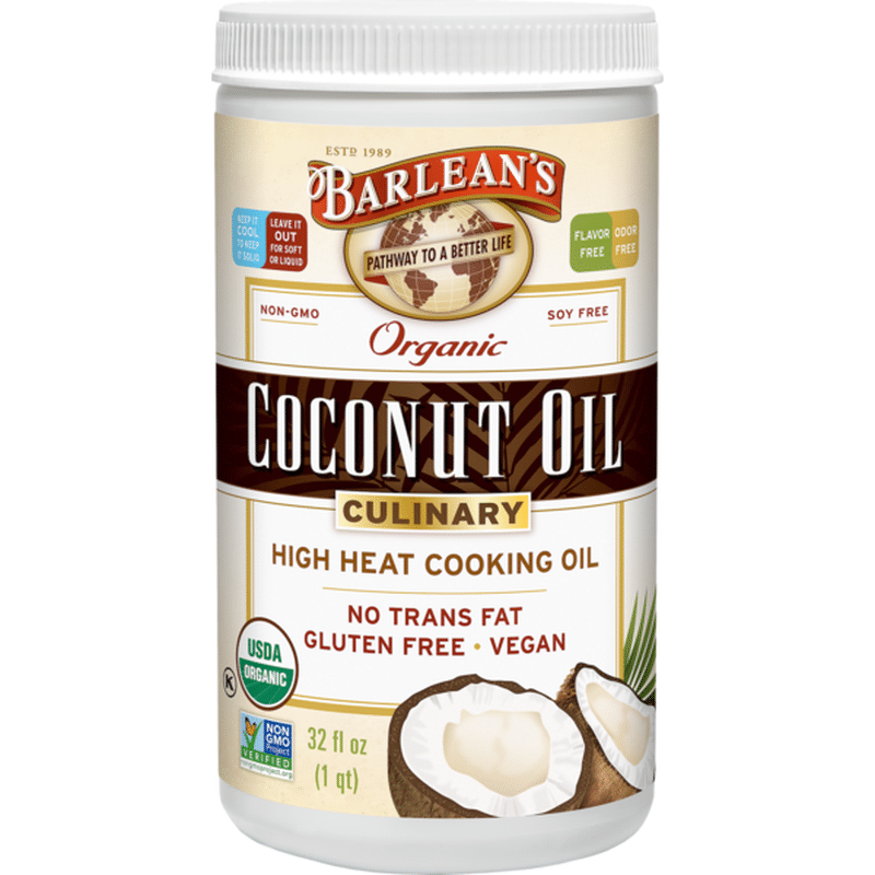 Barlean's Organic Culinary Coconut Oil (32 fl oz) Instacart