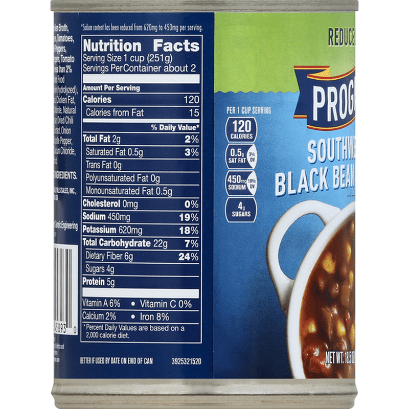 Progresso Soup, Southwest Style Black Bean & Vegetable (18.5 oz