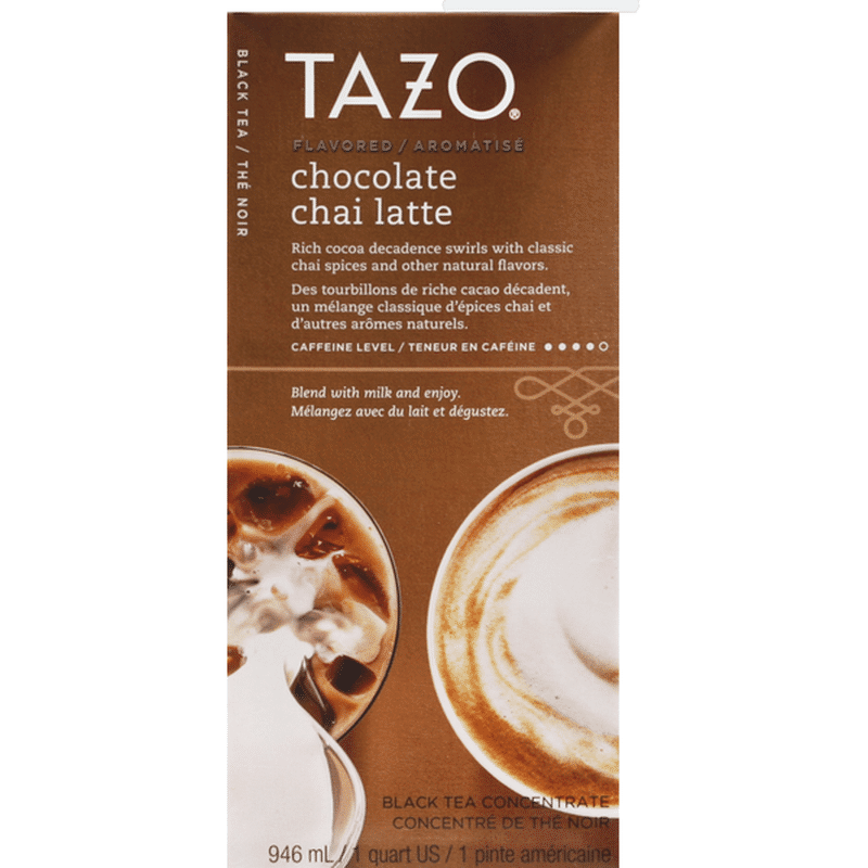 Tazo Tea Black Tea Concentrate, Chocolate Chai Latte (1 qt) Instacart