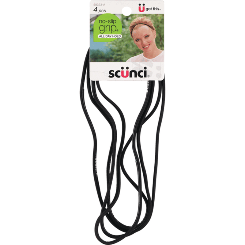 Scunci Headband, No Slip Grip (4 ct) Instacart