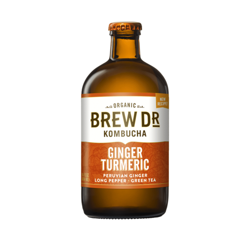 Brew Dr. Kombucha Ginger Turmeric Kombucha (14 oz) from Rainbow Grocery
