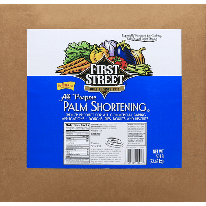 First Street Palm Shortening, All Purpose (50 lb) Instacart