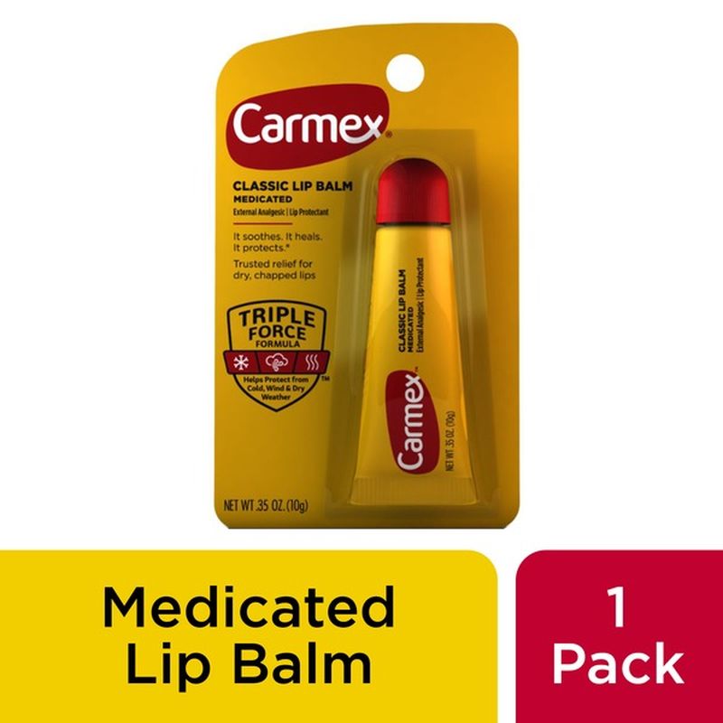 Carmex Lip Balm, Classic, Medicated (0.35 oz) from Kinney Drugs Instacart