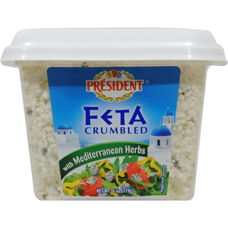 President Feta Crumbles with Mediterranean Herbs (6 oz) from Kroger