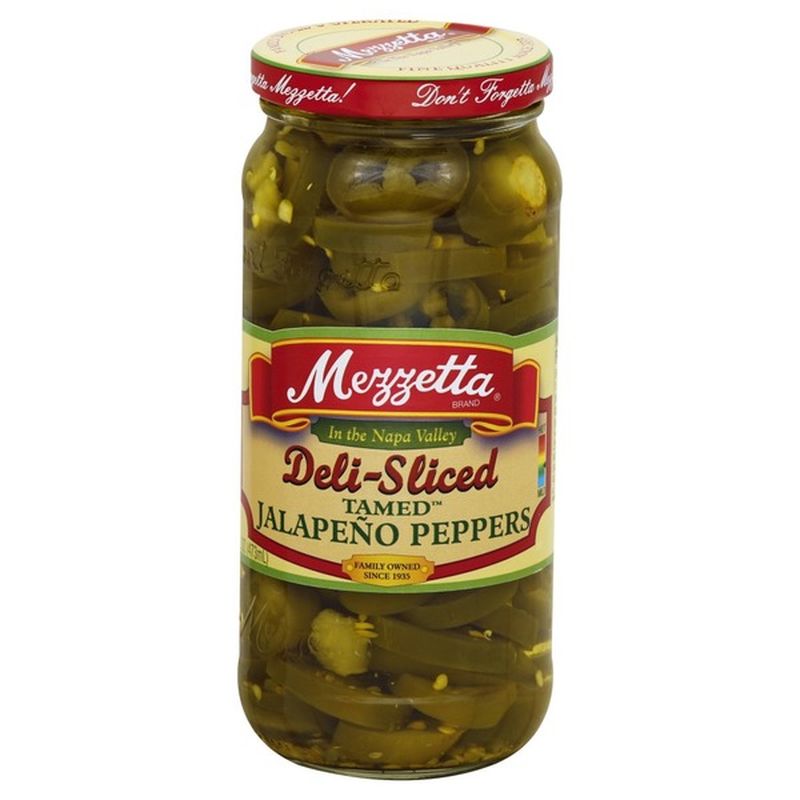 Mezzetta Jalapeno Peppers, Sliced, Tamed, Medium Heat (16 fl oz) from ...