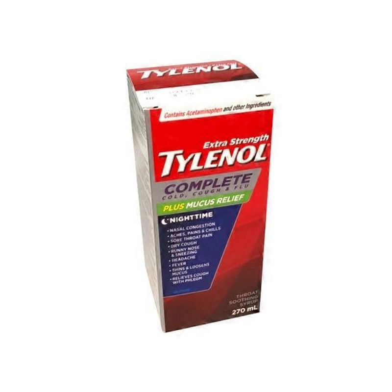 Tylenol Nighttime Tylenol Complete Cold & Flu Plus Mucus Syrup (270 ml