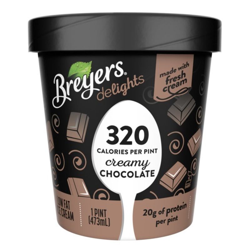 Breyers Low Fat Ice Cream Creamy Chocolate (16 oz) Instacart