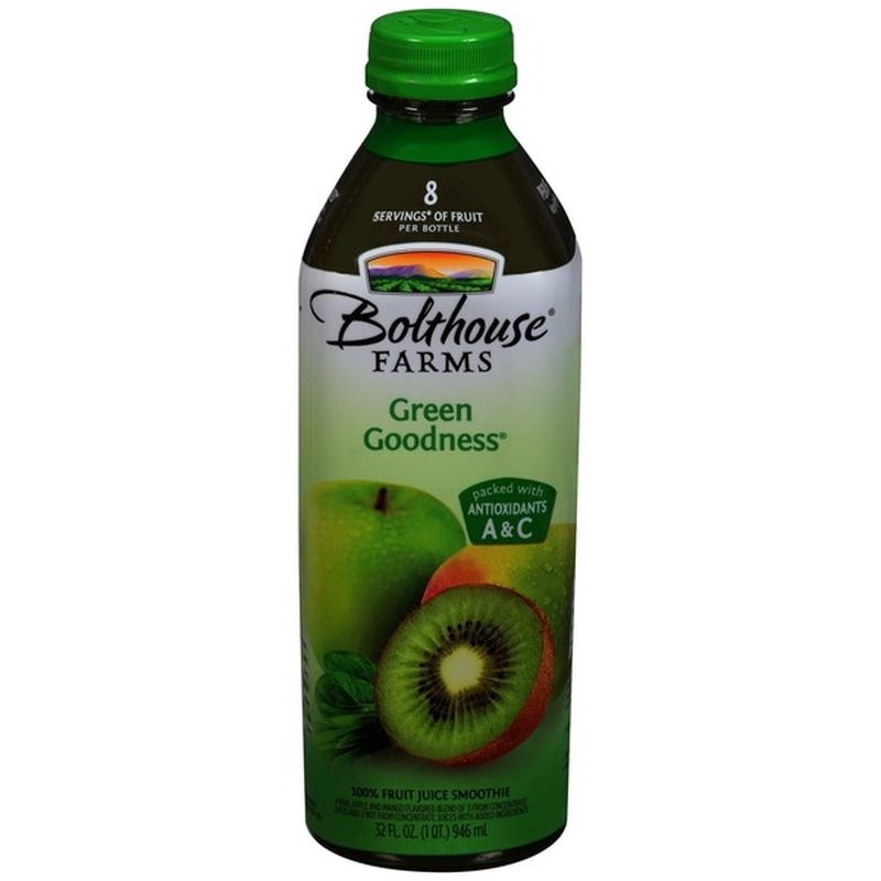 Bolthouse Farms 100% Fruit Juice Smoothie, Green Goodness ...