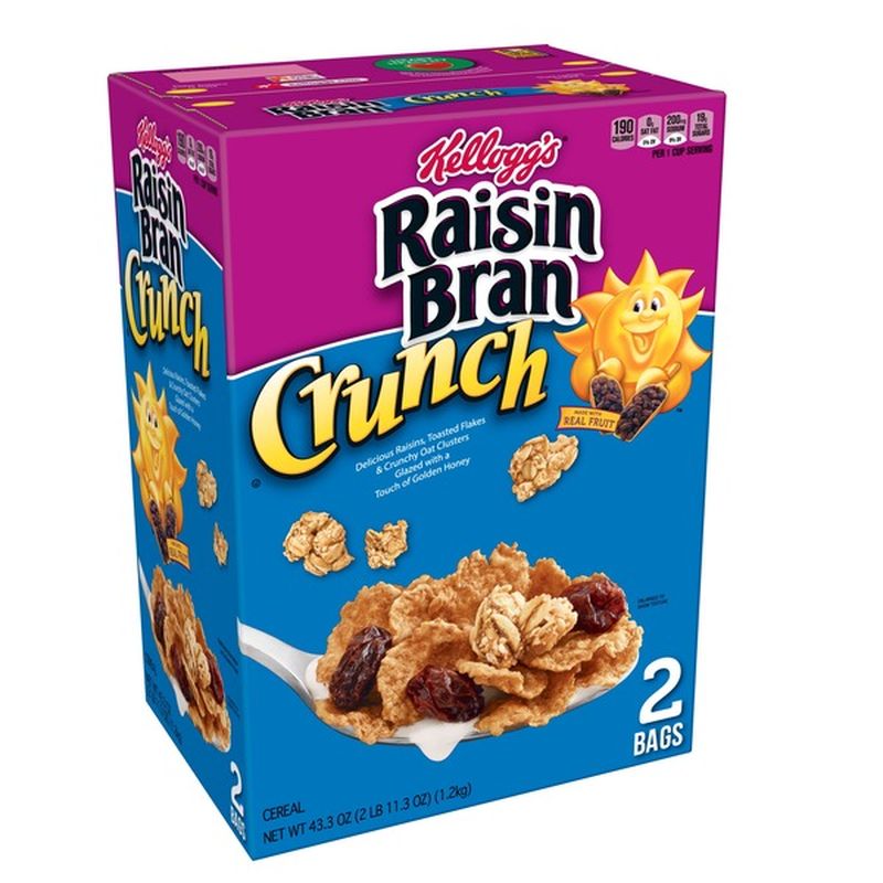 Kellogg's Raisin Bran Crunch Breakfast Cereal Original (43.3 Oz) From 