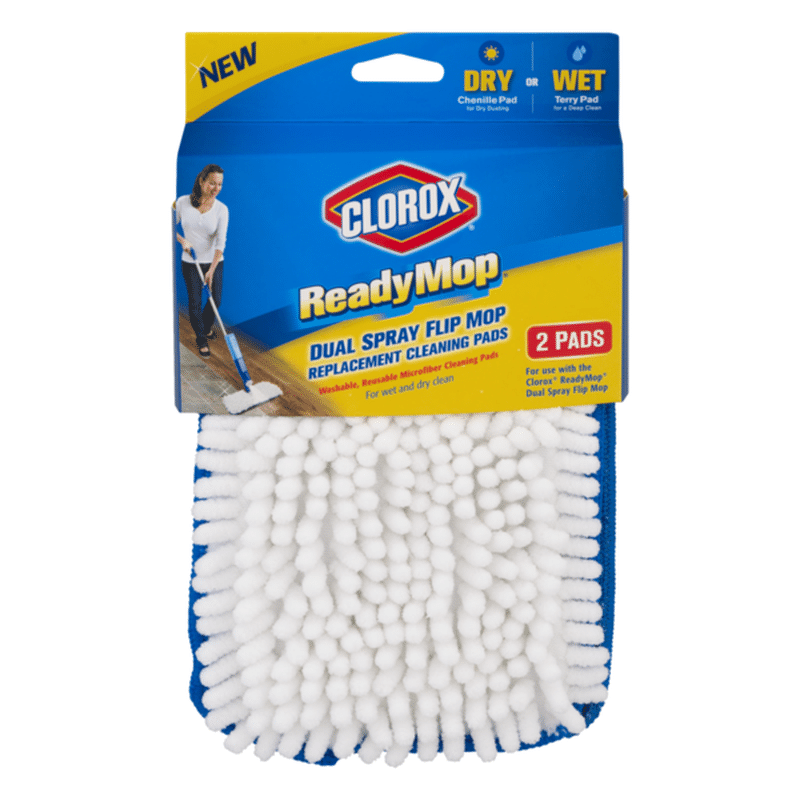 Clorox Ready Mop Dual Spray Flip Mop Replacement Cleaning Pads (2 ct