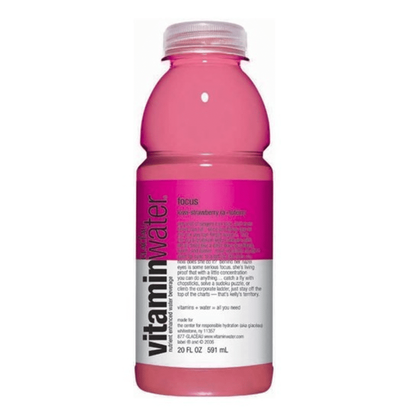 Glaceau Vitaminwater Zero Focus Kiwi Strawberry Beverage Water (20 fl