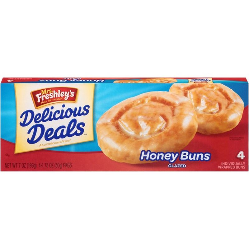 Mrs Freshleys Glazed Honey Buns 175 Oz Instacart