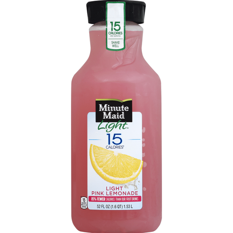 Minute Maid Light Pink Lemonade 52 Fl Oz Instacart