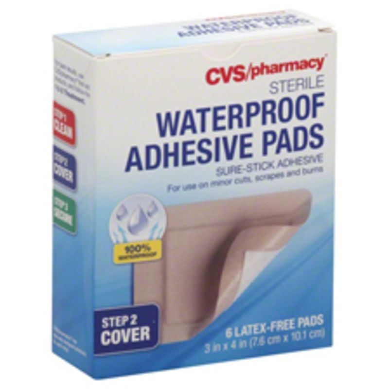 CVS Pharmacy Sterile Waterproof Adhesive Pads (6 ct) Instacart