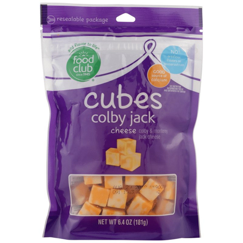 Food Club Colby Jack Colby & Monterey Jack Cheese Cubes (6.4 oz