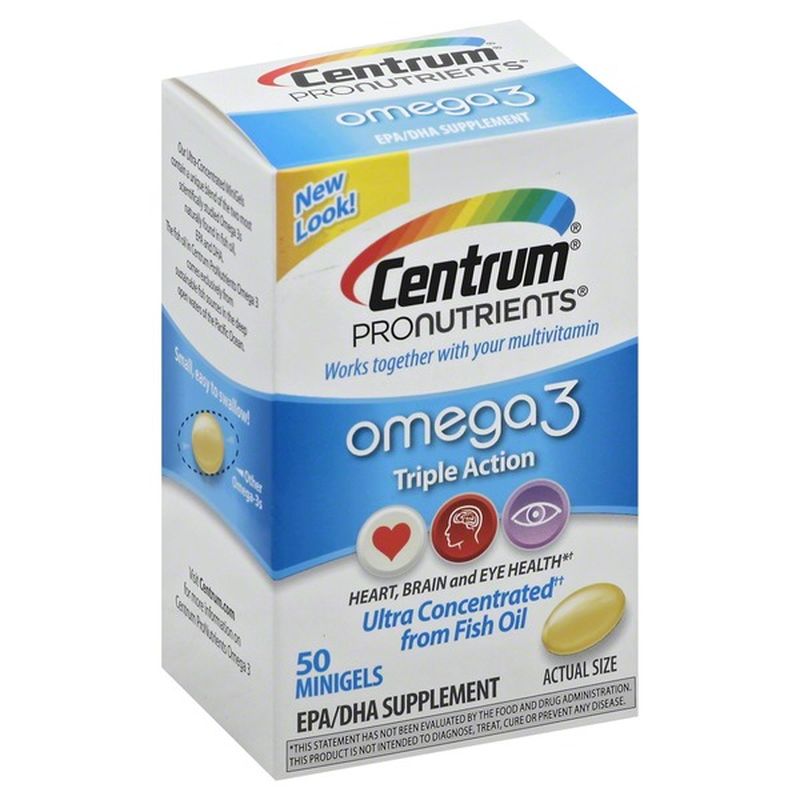 Centrum Pronutrients Omega 3 Triple-Action Minigels EPA ...